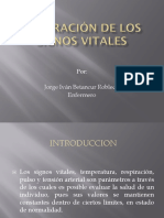 Valoracion de Los Signos Vitales