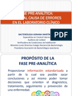 Fase Preanalítica Principal Causa de Errores en El Laboratorio Clínico 2017