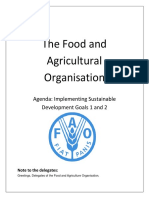 The Food and Agricultural Organisation: Agenda: Implementing Sustainable Development Goals 1 and 2