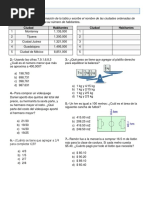 Examen Trimestral Sexto Grado 2018-2019