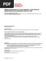 Aging Mechanisms of Li-Ion Batteries: Seen From An Experimental and Simulation Point of View