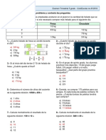 Examen Trimestral Quinto Grado 2018-2019