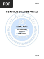 OG2 and OG 3 Sample Paper General Banking