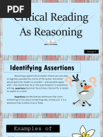 Critical Reading As Reasoning