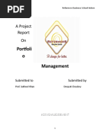 Portfoli o Management: A Project On