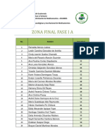 Zonas Finales Fase 1 A