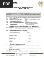 Hoja de Seguridad Biosanit-W