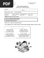 Evaluación Lenguaje Poema