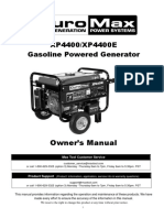 XP4400/XP4400E Gasoline Powered Generator: Owner's Manual