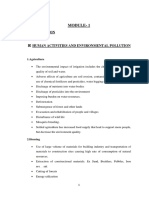 Module-1: Human Activities and Environmental Pollution