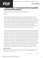 "'Casa de Campo'" Es La Demostración de Incapacidad de La Novela Decimonónica"