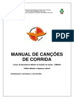 Manual de Canções Militares para Deslocamentos de Pelotão