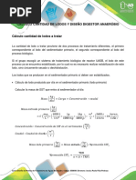 Cálculo Cantidad de Lodos y Diseño Digestor Anaeróbio