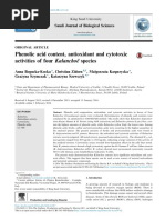 Phenolic Acid Content, Antioxidant and Cytotoxic Activities of Four Kalanchoe Species