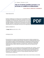 La Reivindicación en El Sistema Jurídico Peruano y Su Funcionalidad Frente Al Conflicto de Titularidades