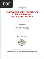 Password Based Door Lock System Using 8051 Microcontroller: Submitted by