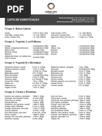 Lista Substituicao