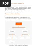 Variable en Estadística