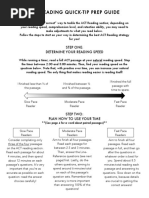 Act Reading Quick-Tip Prep Guide: Step One: Determine Your Reading Speed