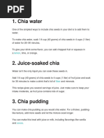 Chia Water: Lemon