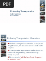 Evaluating Transportation Alternatives