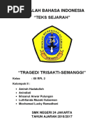 Teks Sejarah Tragedi Trisakti Semanggi