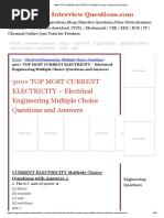 300+ Top Most Current ELECTRICITY - Electrical Engineering Multiple Choice Questions and Answers