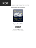 Odssey Charter School Initial Report From Charter School Accountability Committee