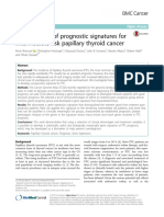 Development of Prognostic Signatures For Intermediate Risk Papillary Thyroid Cancer