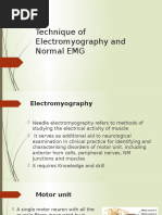 Technique of Electromyography and