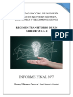 Informe Final Nº7: Regimen Transitorio de Un Circuito R-L-C