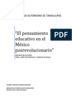 Reporte de Lectura Unidad 6 Sistema Educativo