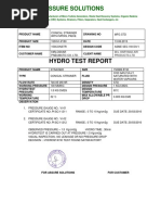 Assure Solutions: Hydro Test Report