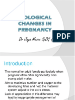 Physiological Changes in Pregnancy