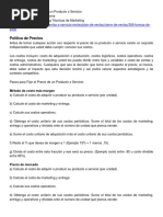 Como Calcular El Precio de Un Producto o Servicio