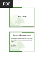 Organizing: Patterns of Departmentation