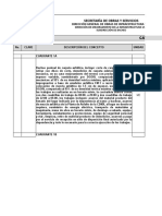 Catálogo Bacheo Puntual de Incidencias