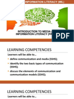 Introduction To Media and Information Literacy (Part 1)