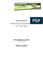 Completion Report For Innovation