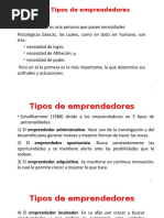 Tipo de Emprendedores y Ejemplos S2