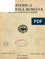 Biserica Orthodoxă Romană Jurnal Periodic Eclesiastic, 60, Nr. 07-08, Iulie-August 1942 PDF