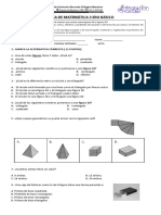 Prueba Figuras y Perimetro 3ero