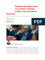 ¿Comete Falsedad Ideológica Quien Inscribe Una Sucesión Intestada Dejando de Lado A Otros Herederos Forzosos?