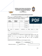 Formato Di Acta de Grado de Especialización