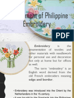 Development of Philippine Embroidery