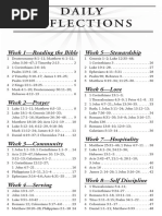 Daily Reflections: Week 1-Reading The Bible Week 5-Stewardship