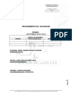 Procedimiento de Soldadura