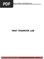 Heat Transfer Lab: Me8512-Thermal Engineering Lab