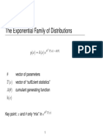 The Exponential Family of Distributions: P (X) H (X) e