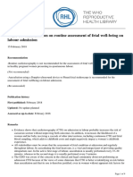 RHL - WHO Recommendation On Routine Assessment of Fetal Well-Being On Labour Admission - 2018-06-26